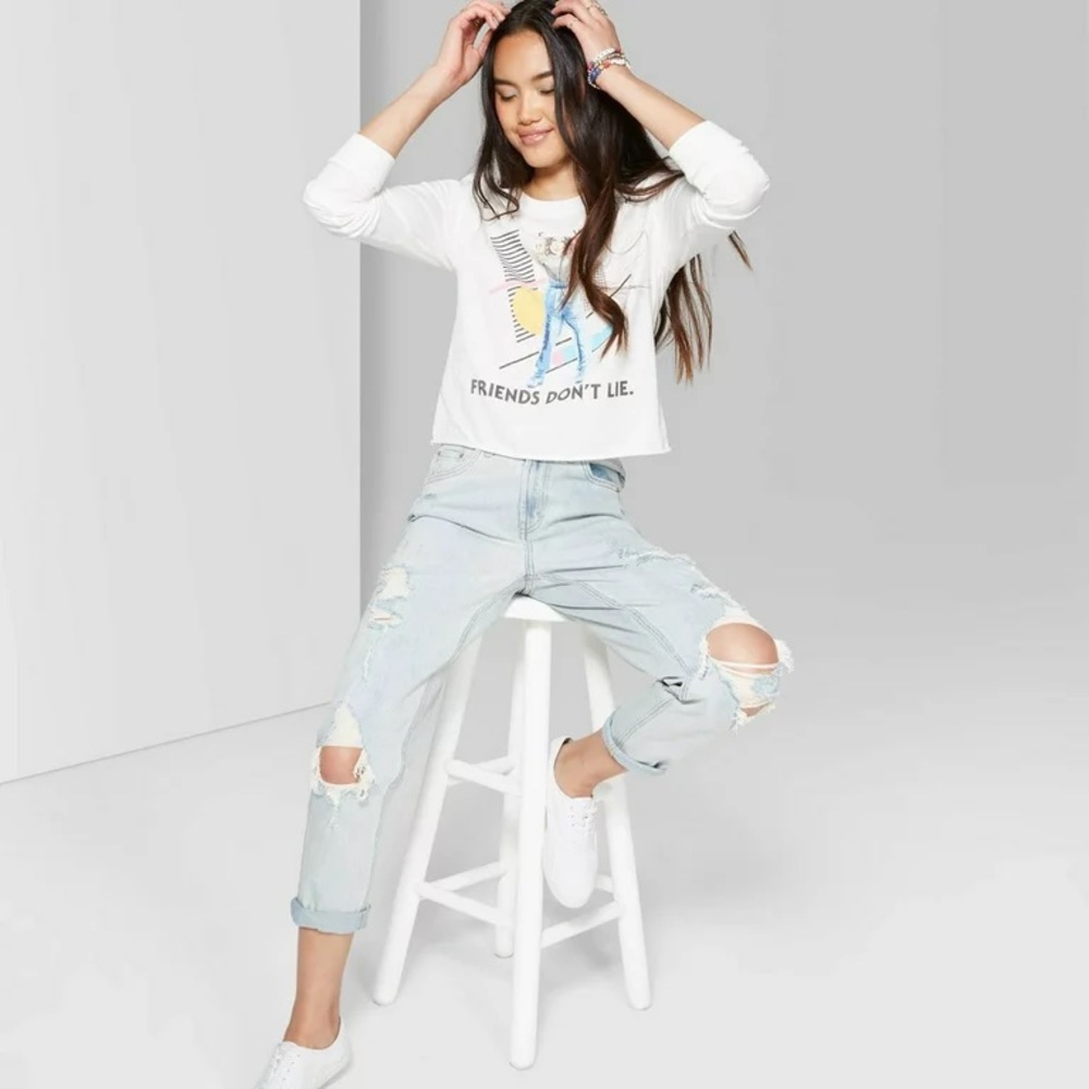 WILDFABLE MOM JEANS LIGHTWASHED - Picture 4 of 4